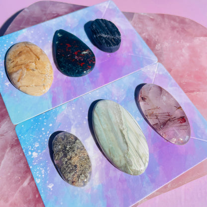 Mixed Crystal Cabochon Set of 6