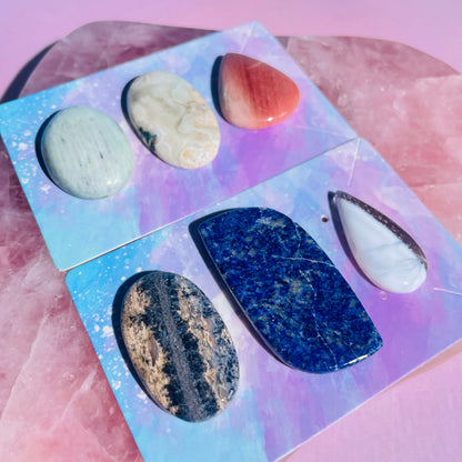 Mixed Crystal Cabochon Set of 6