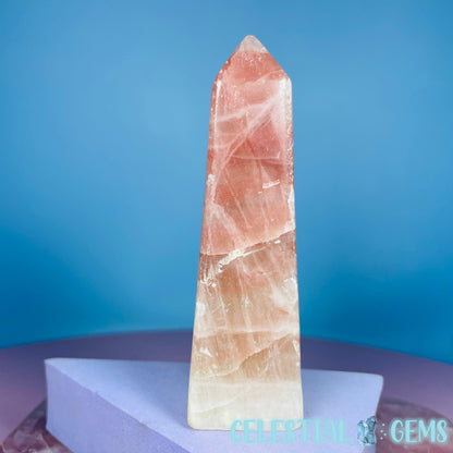 Rose Calcite Small Obelisk Tower