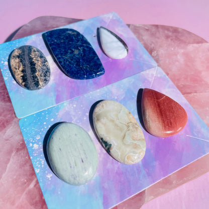 Mixed Crystal Cabochon Set of 6