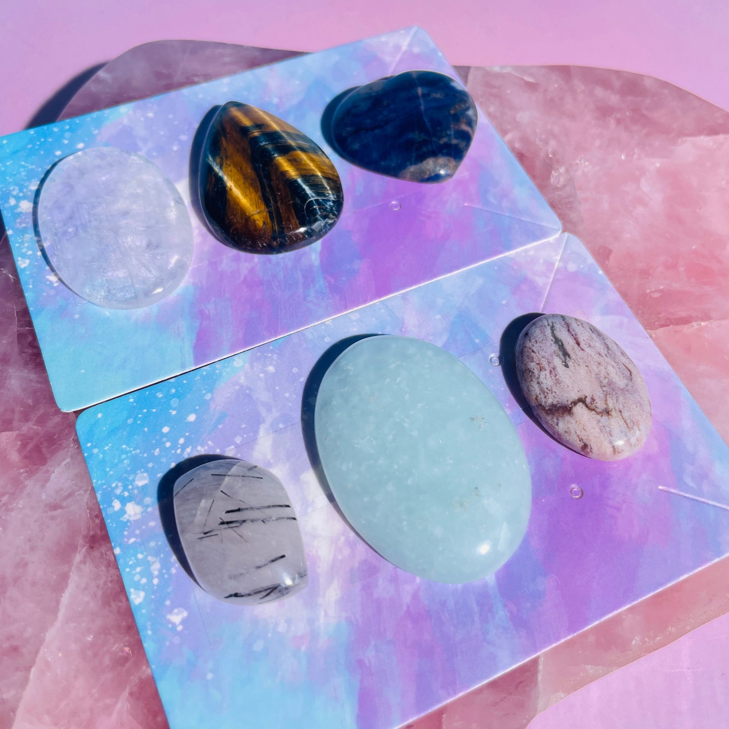 Mixed Crystal Cabochon Set of 6 (Video)