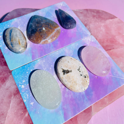 Mixed Crystal Cabochon Set of 6 (Video)