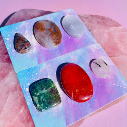 Mixed Crystal Cabochon Set of 6 (Video)