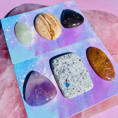 Mixed Crystal Cabochon Set of 6 (Video)