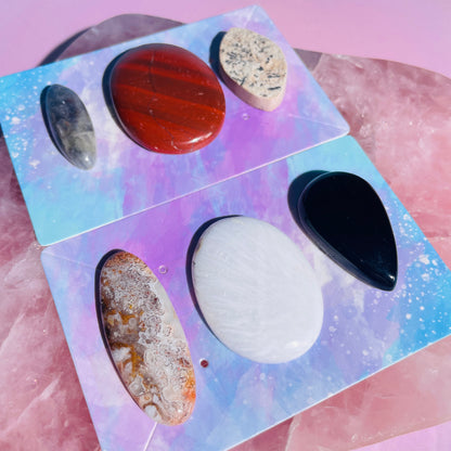 Mixed Crystal Cabochon Set of 6 (Video)