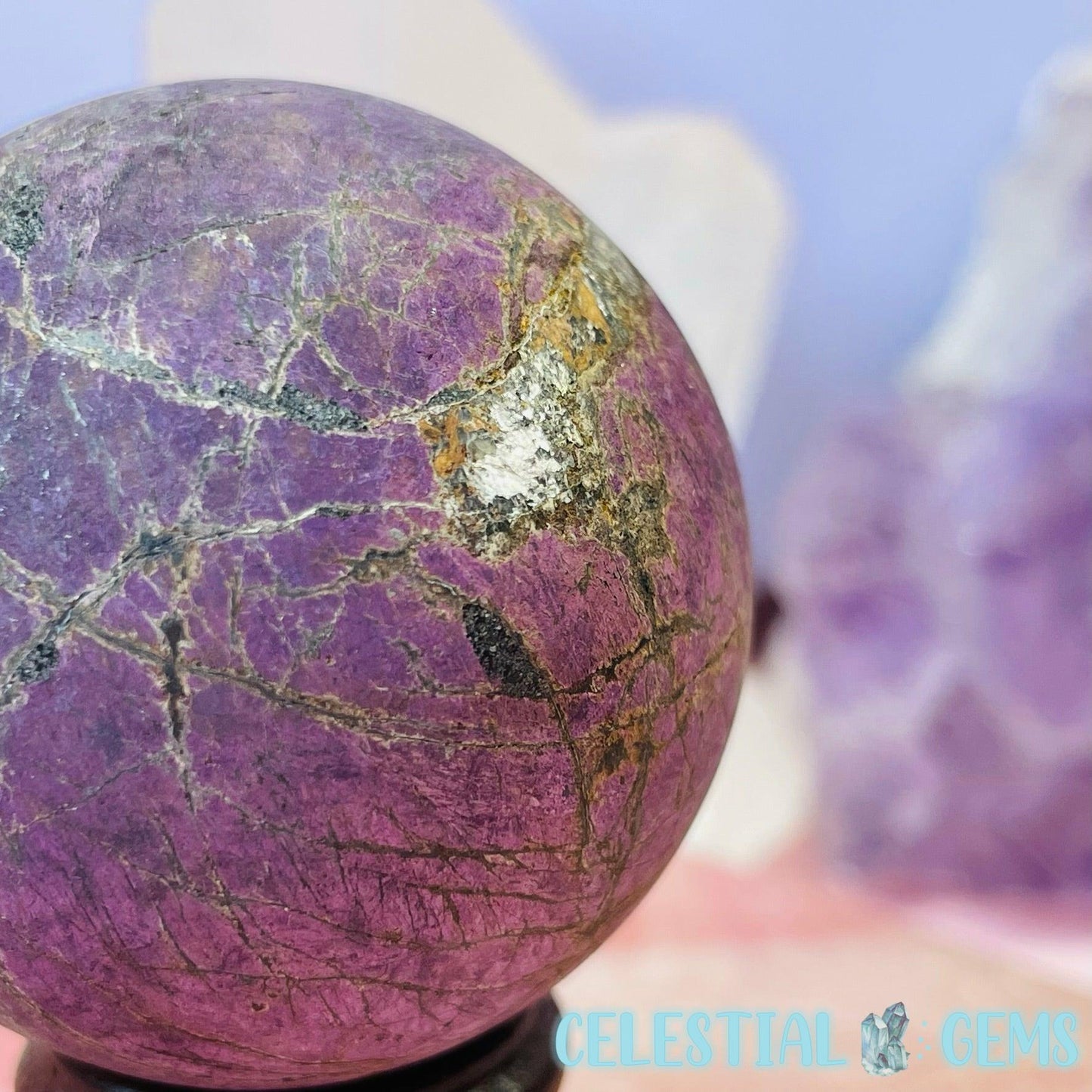 RARE Purpurite Medium Sphere (Purple Flash!)