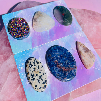 Mixed Crystal Cabochon Set of 6 (Video)