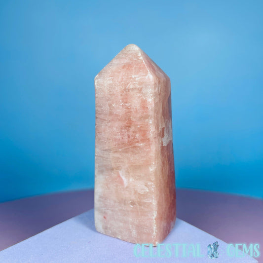 Rose Calcite Small Obelisk Tower