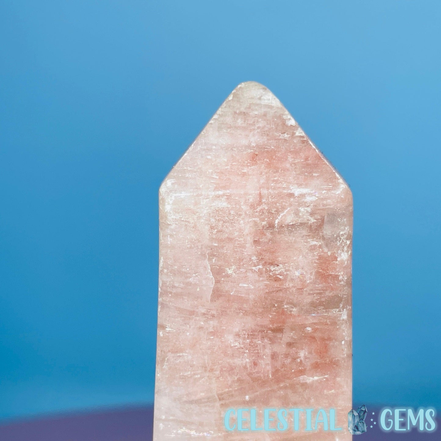 Rose Calcite Small Obelisk Tower