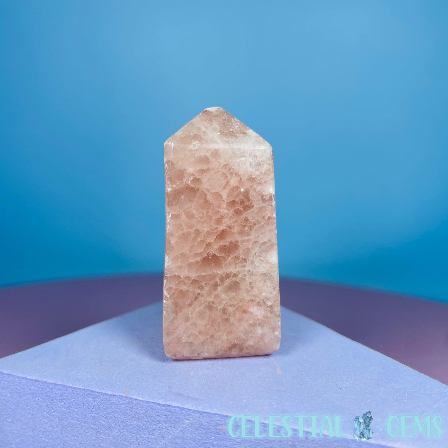 Rose Calcite Small Obelisk Tower