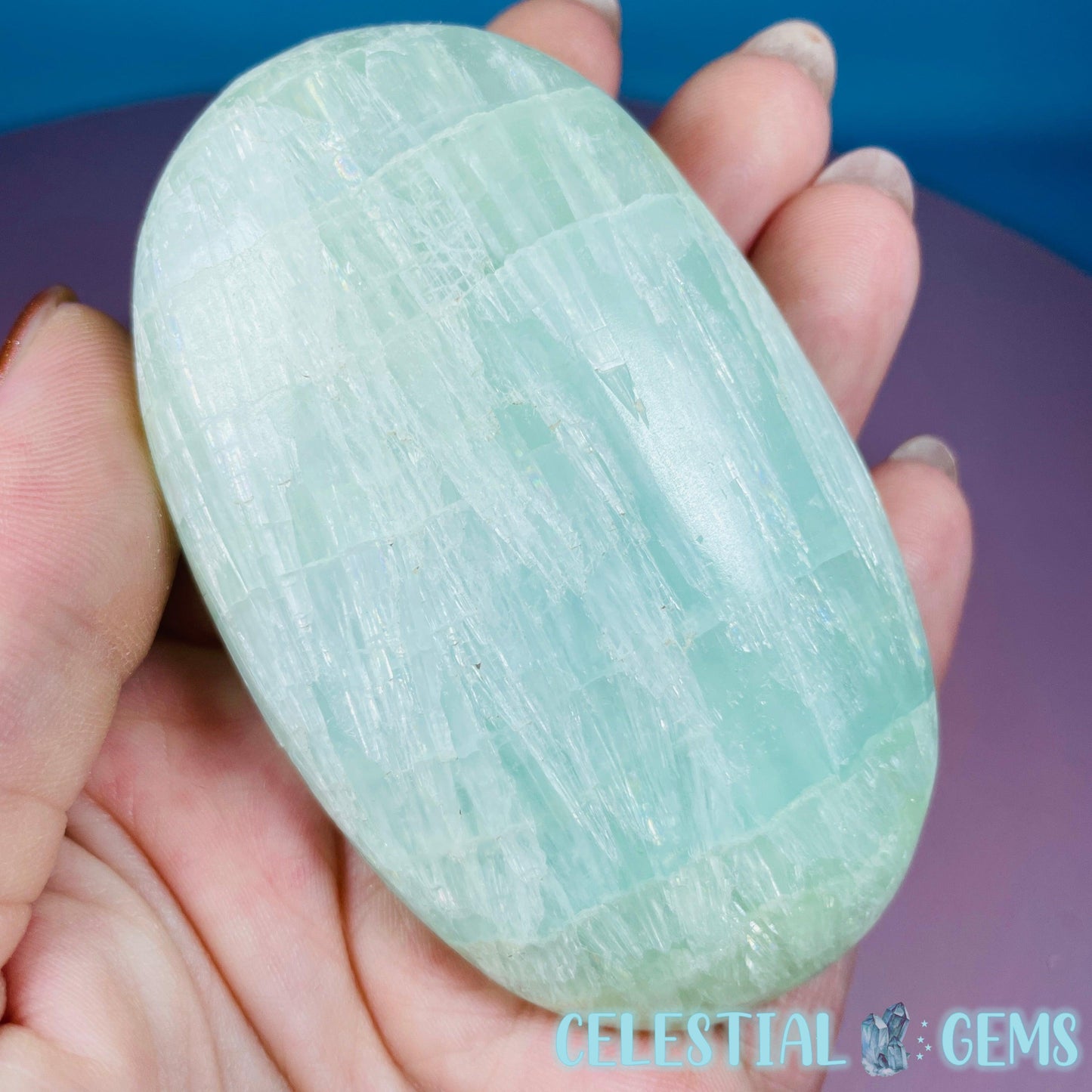 Pistachio Calcite Large Palmstone