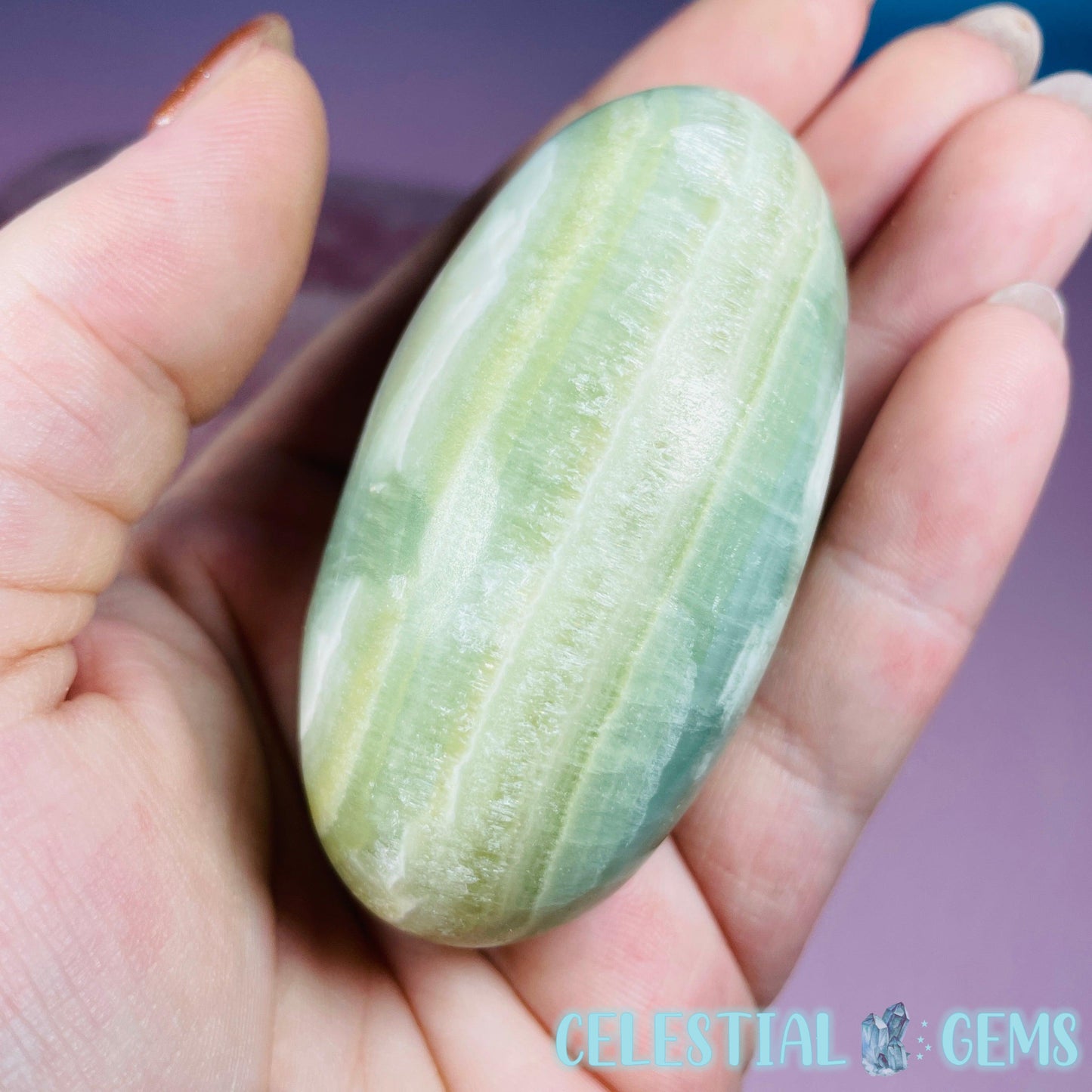 Pistachio Calcite Palmstone