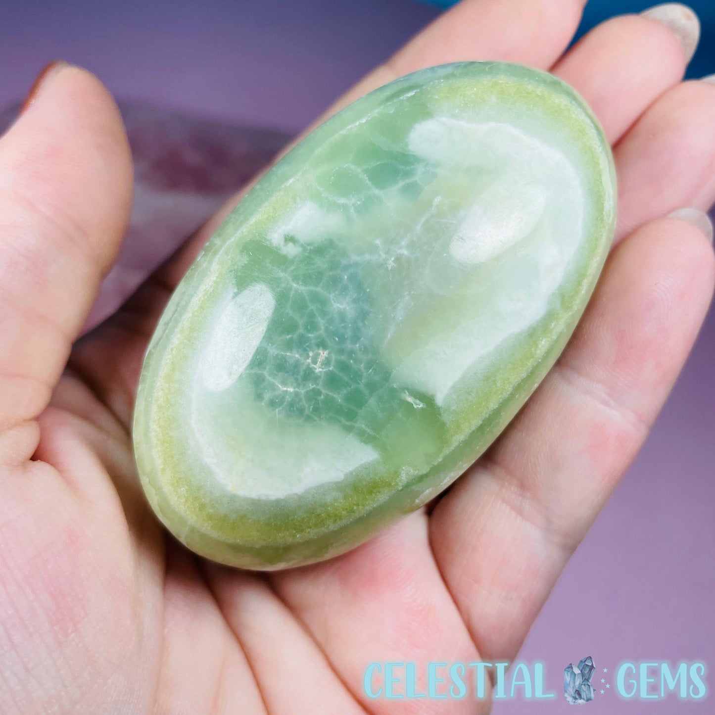 Pistachio Calcite Palmstone