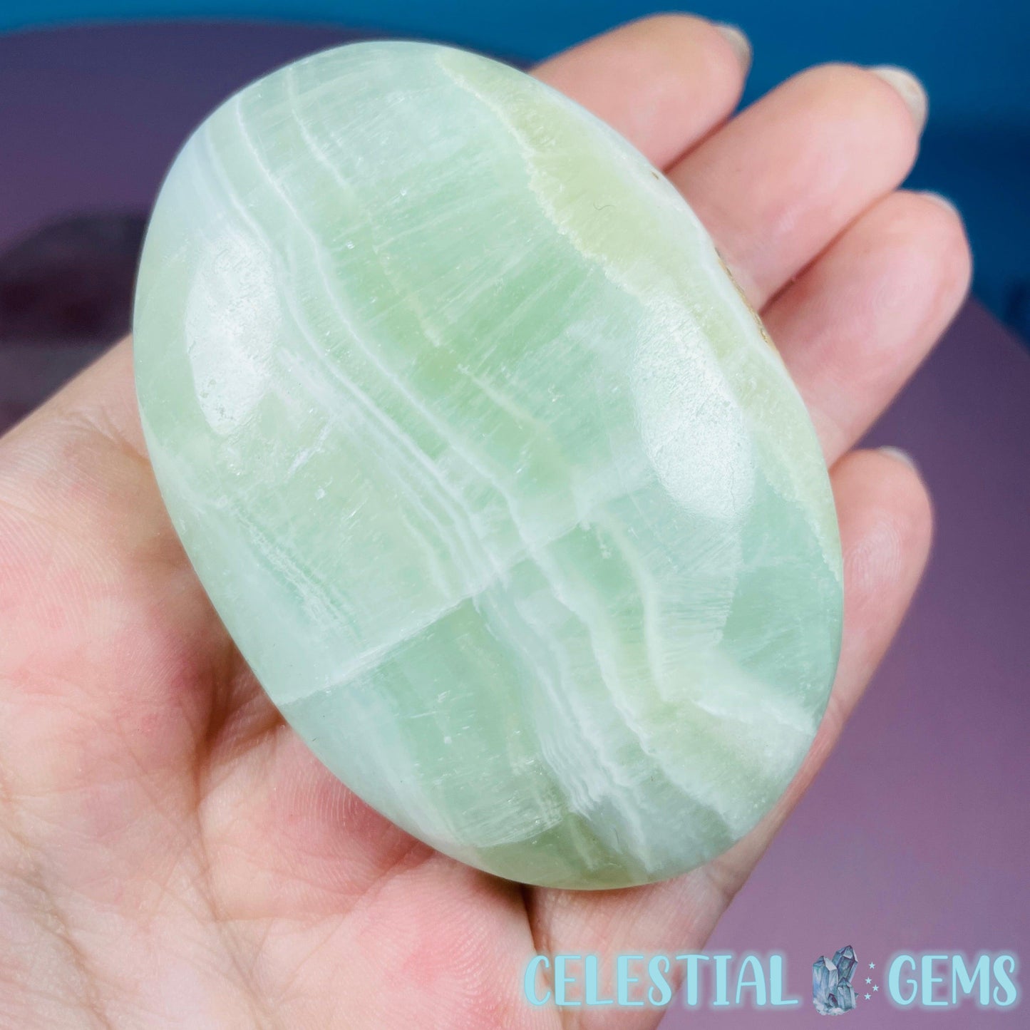 Pistachio Calcite Palmstone