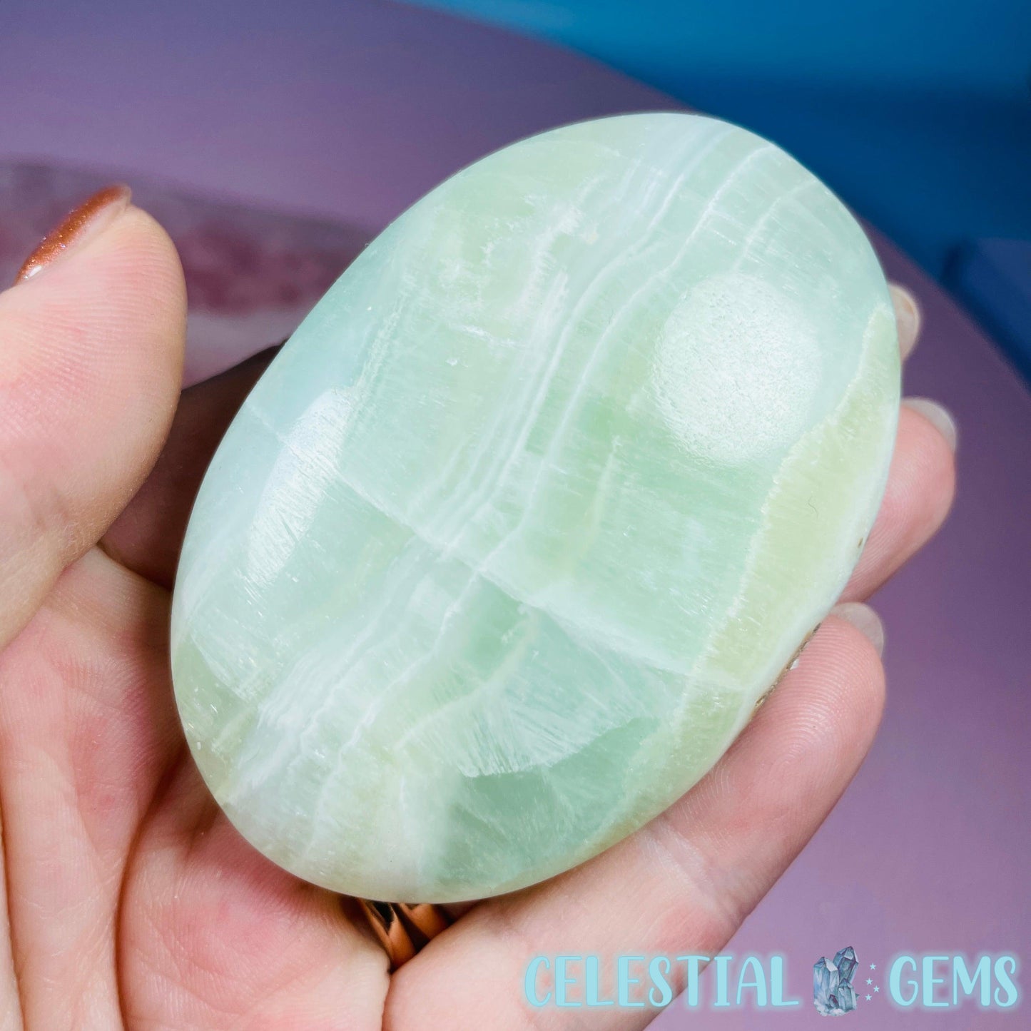 Pistachio Calcite Palmstone