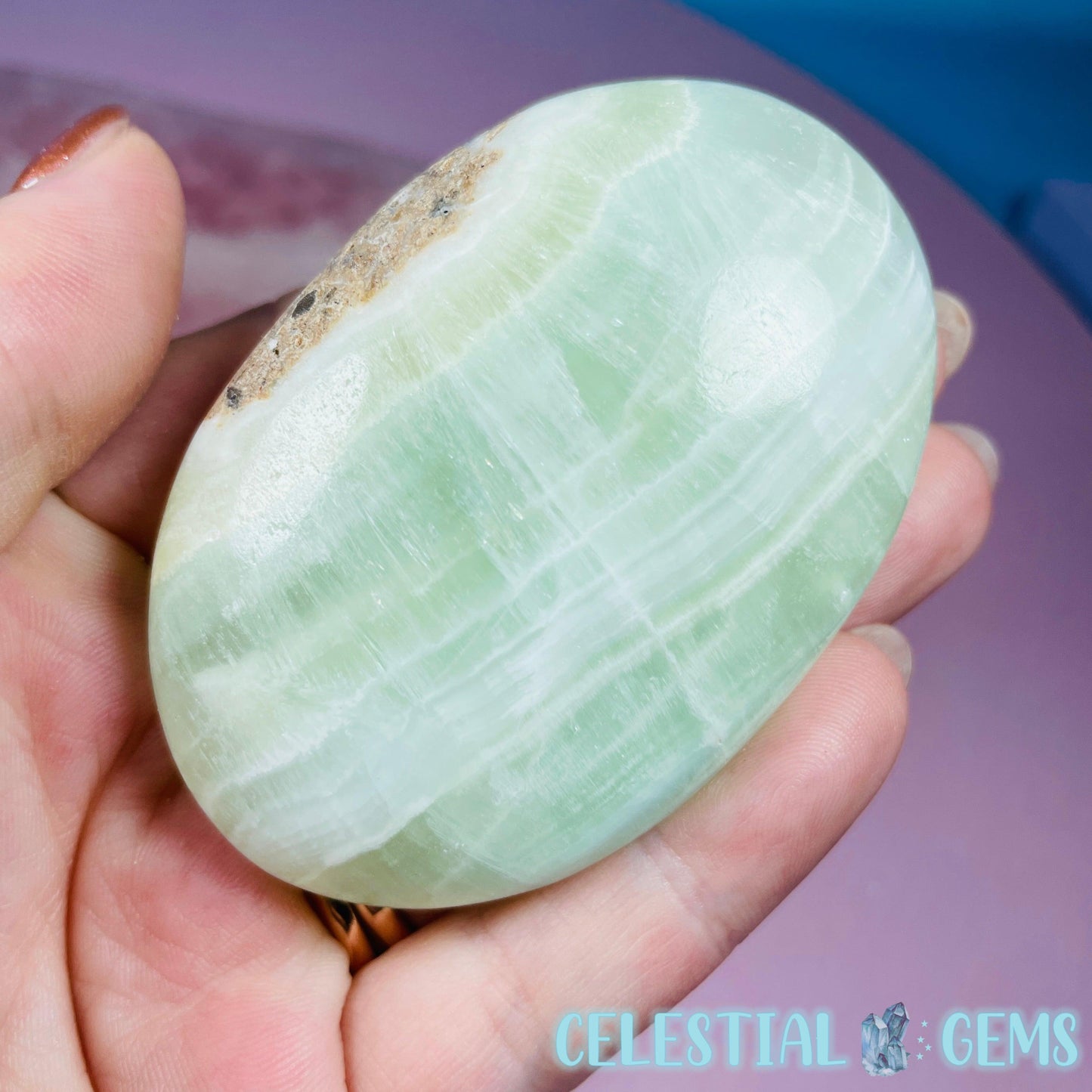 Pistachio Calcite Palmstone