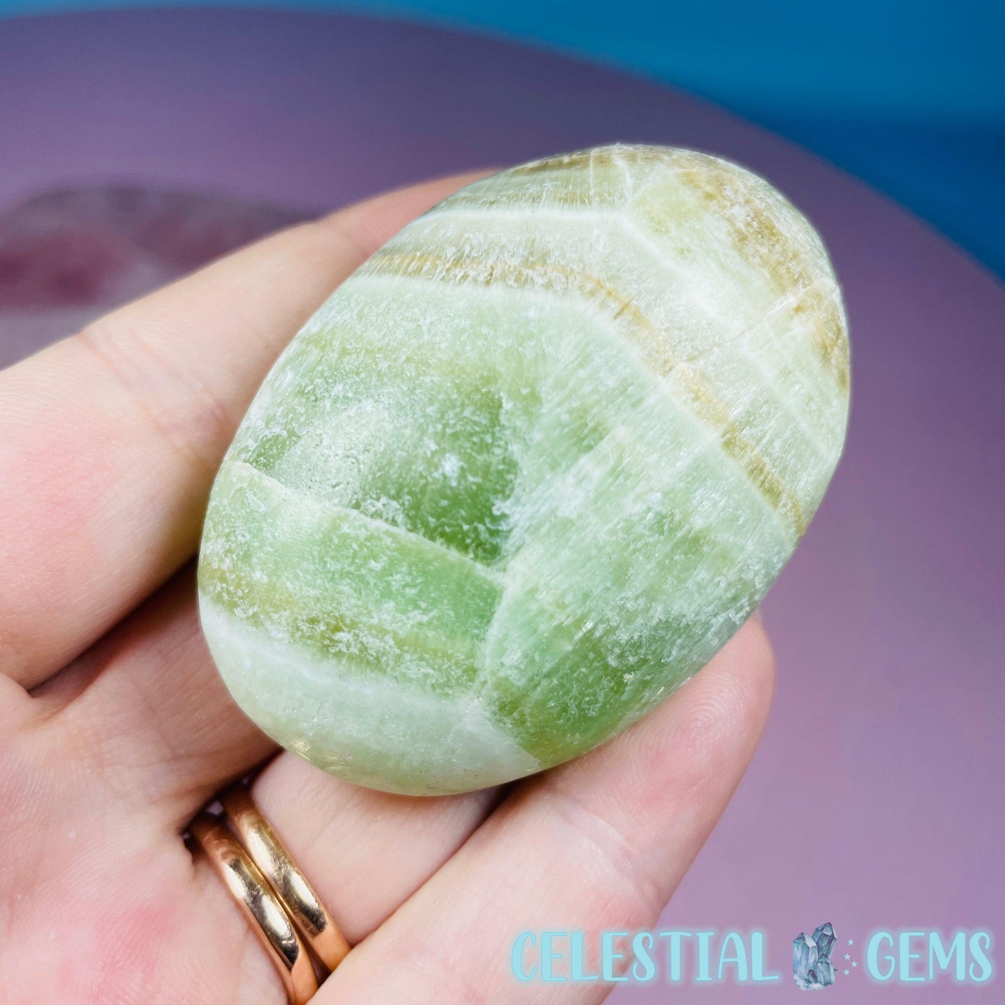 Pistachio Calcite Palmstone