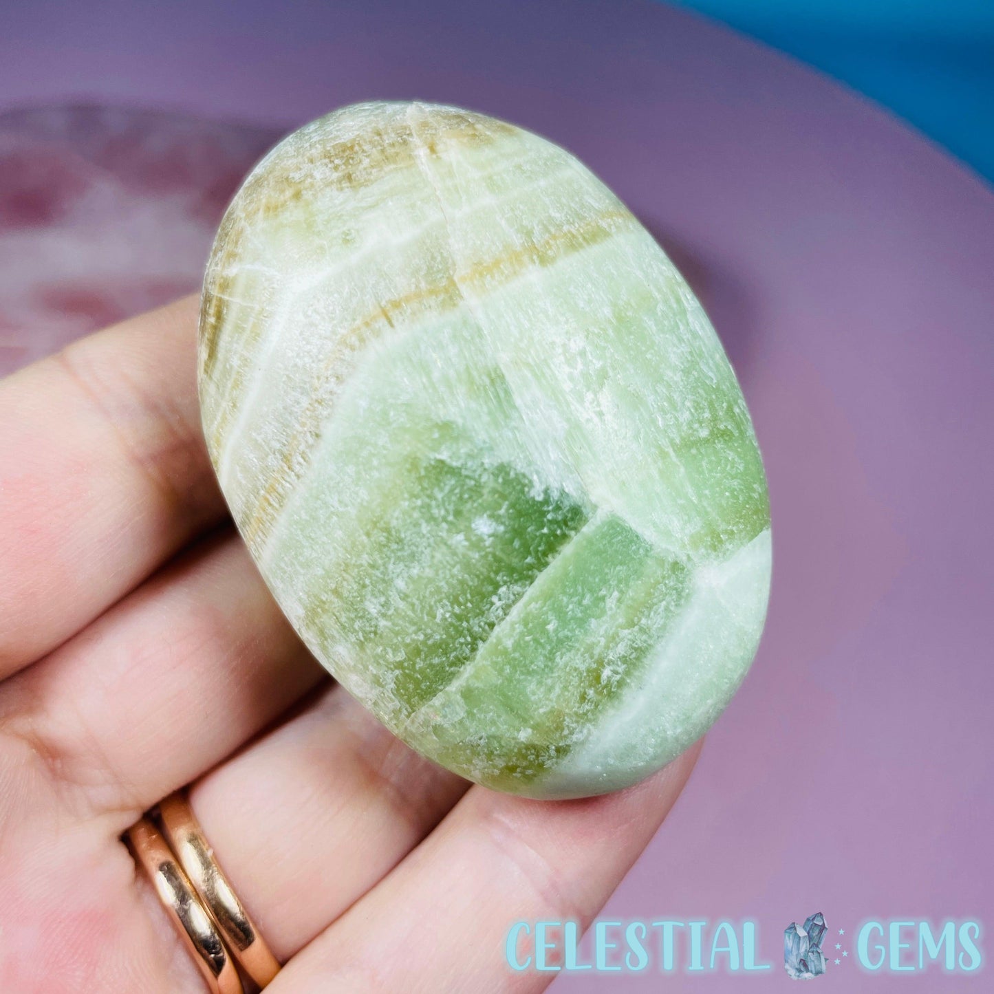 Pistachio Calcite Palmstone