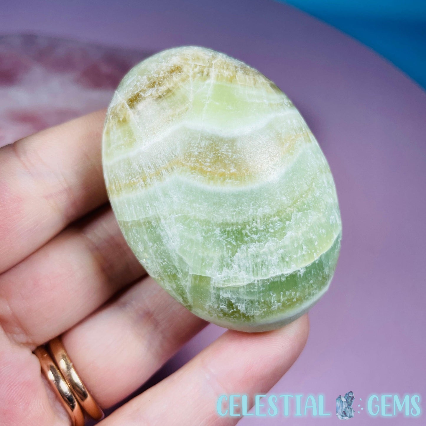 Pistachio Calcite Palmstone