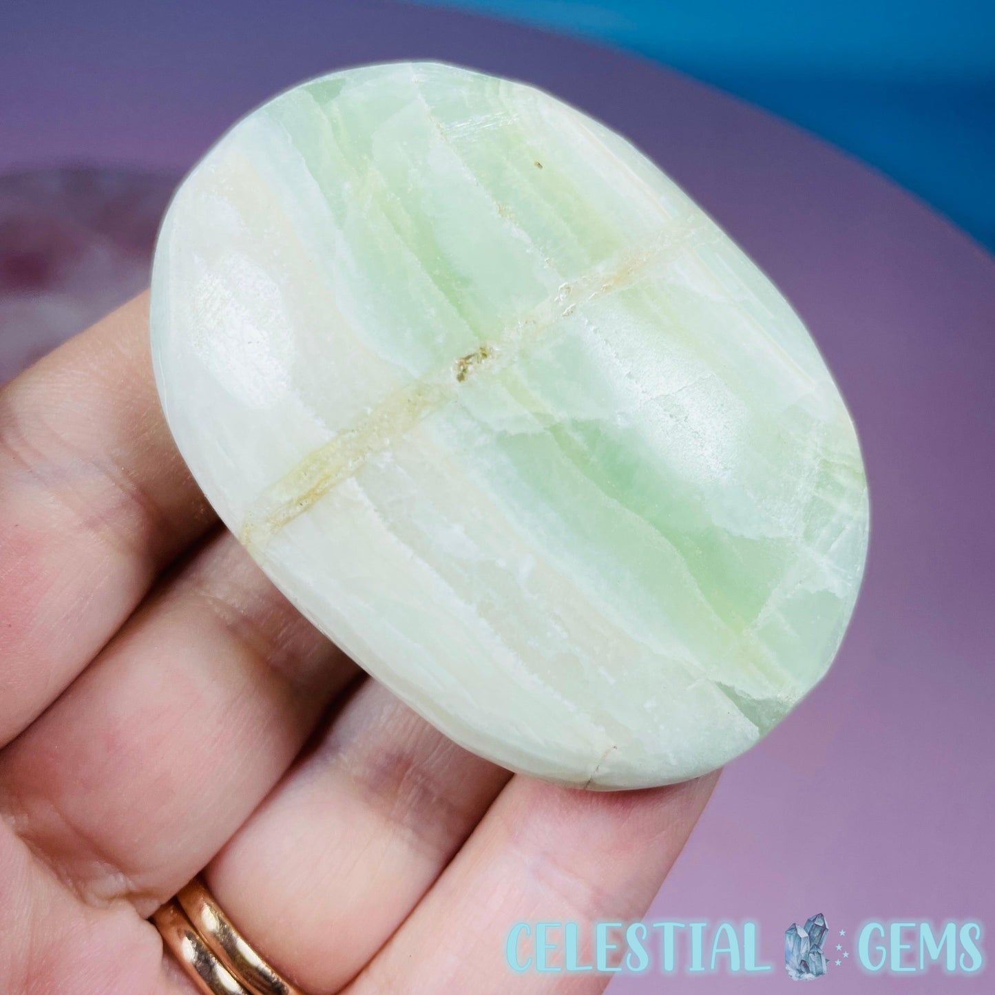 Pistachio Calcite Palmstone