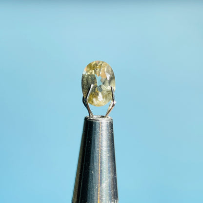 Natural Citrine Faceted Oval-Cut Gemstone in Specimen Box