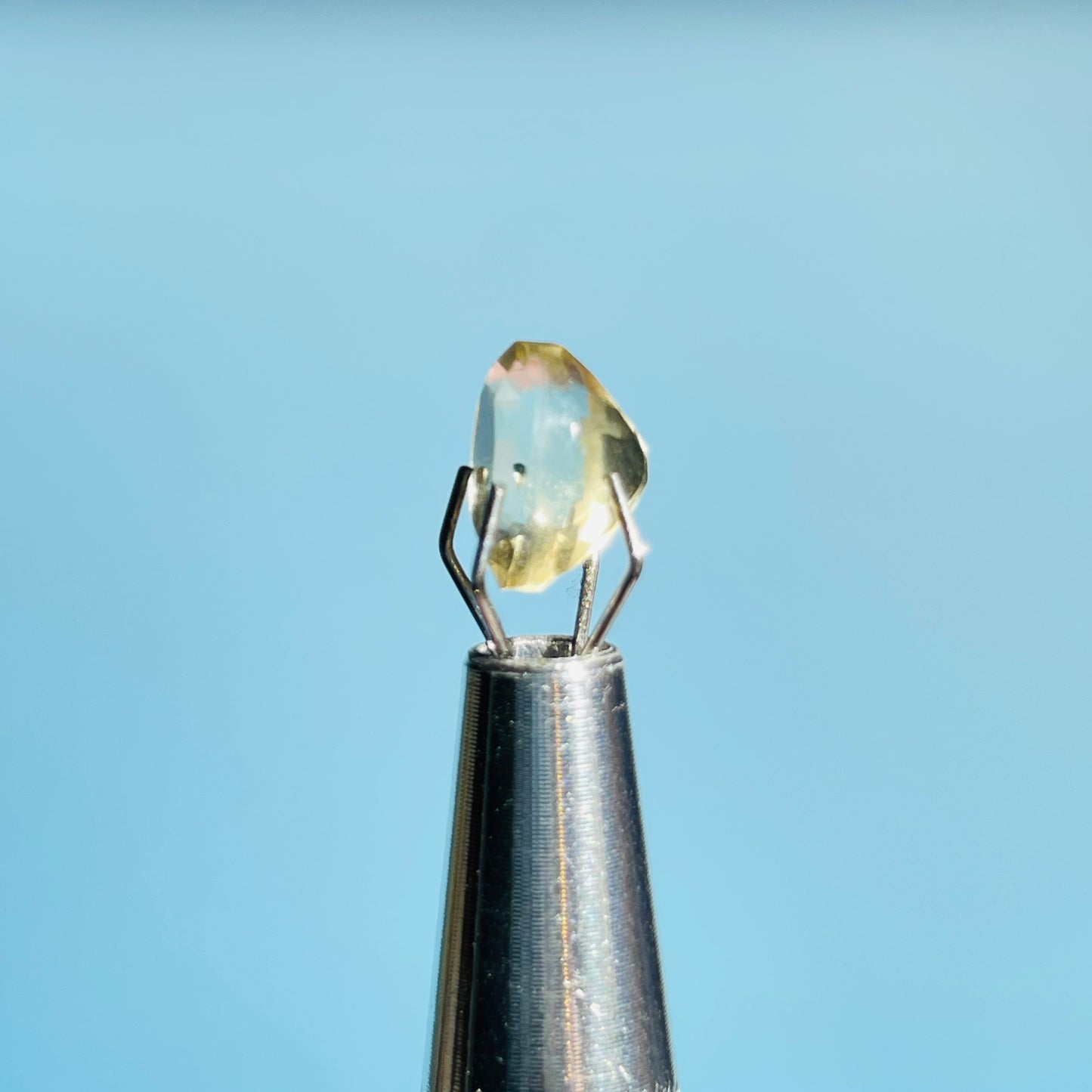 Natural Citrine Faceted Oval-Cut Gemstone in Specimen Box