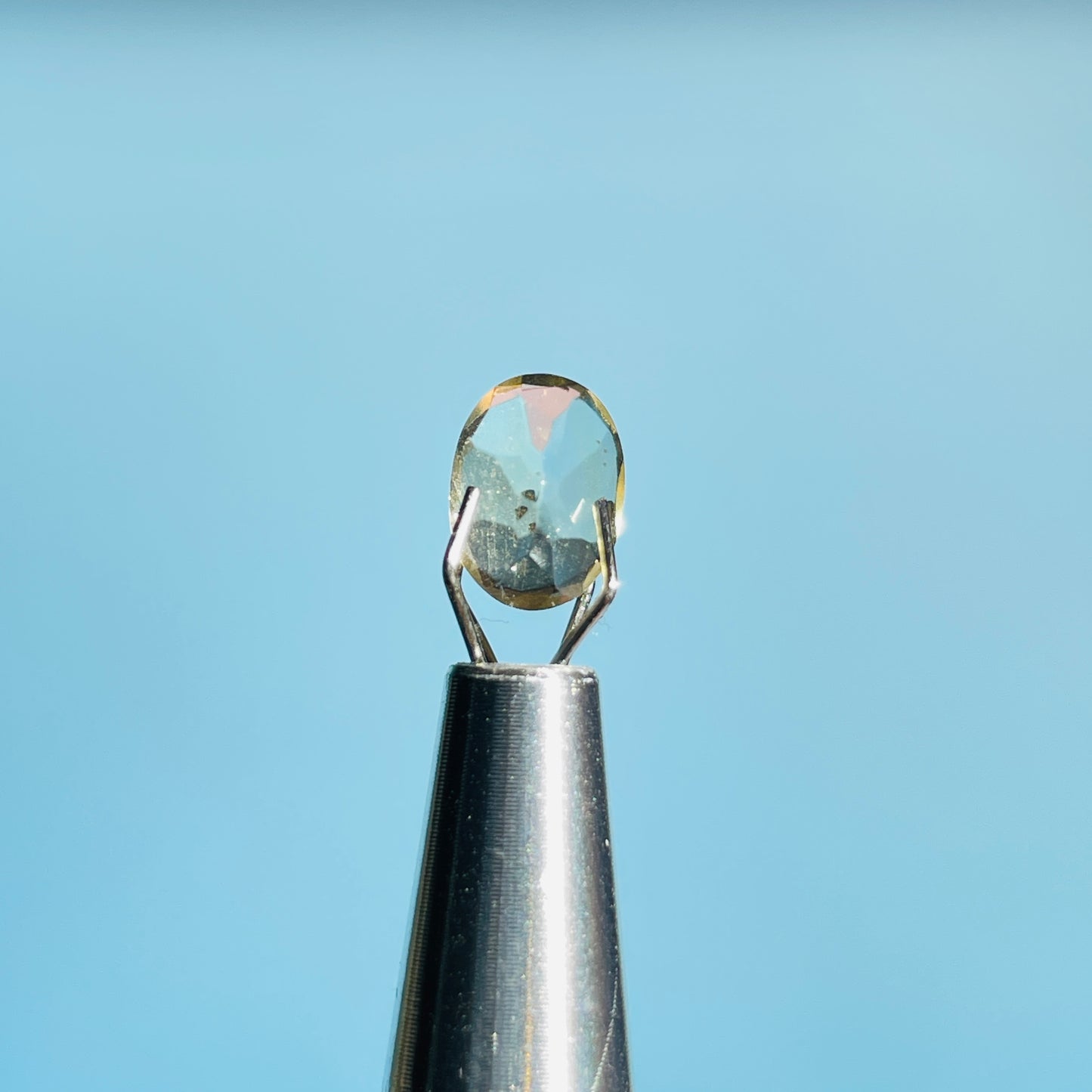 Natural Citrine Faceted Oval-Cut Gemstone in Specimen Box