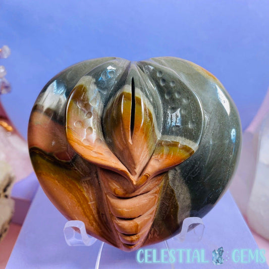 Polychrome Jasper Labia Heart Medium Carving (R18) A
