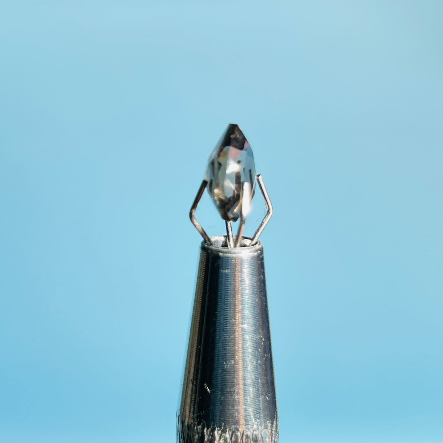 Smoky Quartz Faceted Oval-Cut Gemstone in Specimen Box