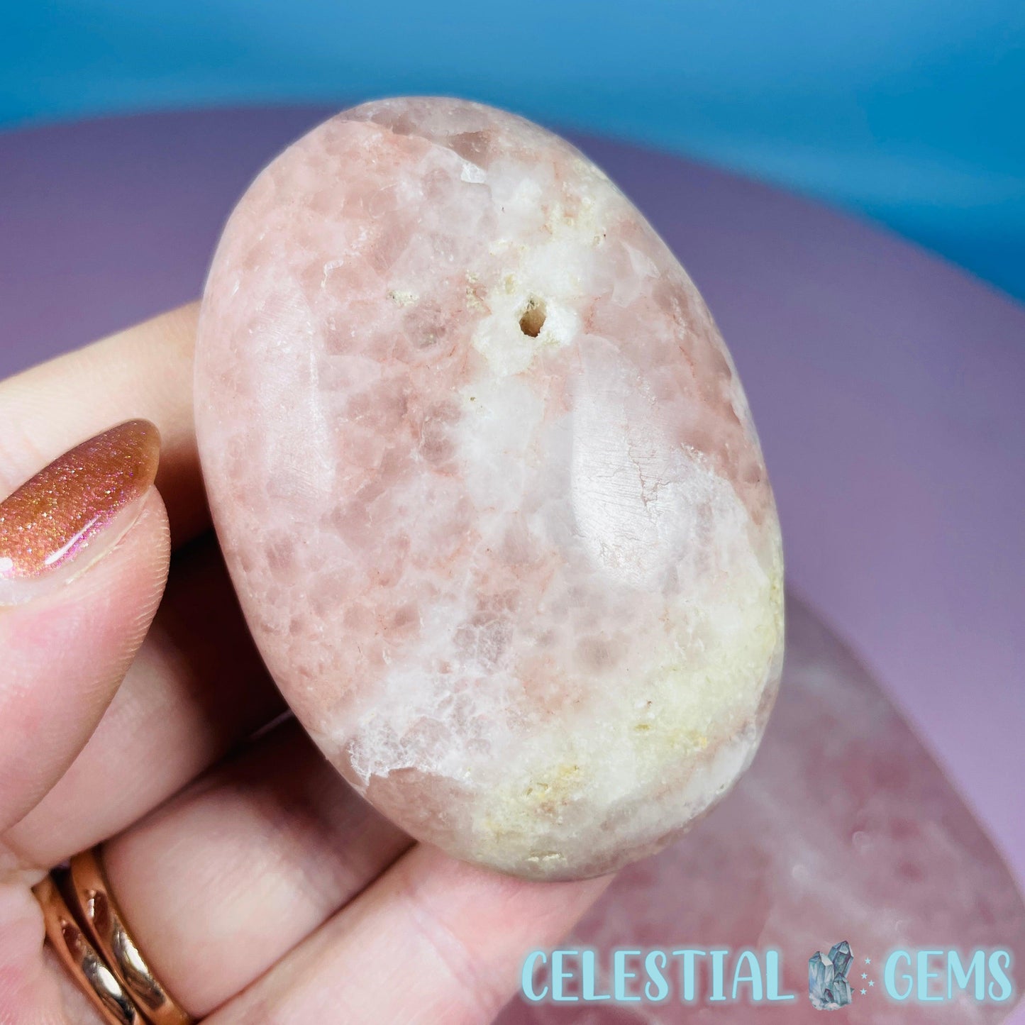 Rose Calcite Palmstone