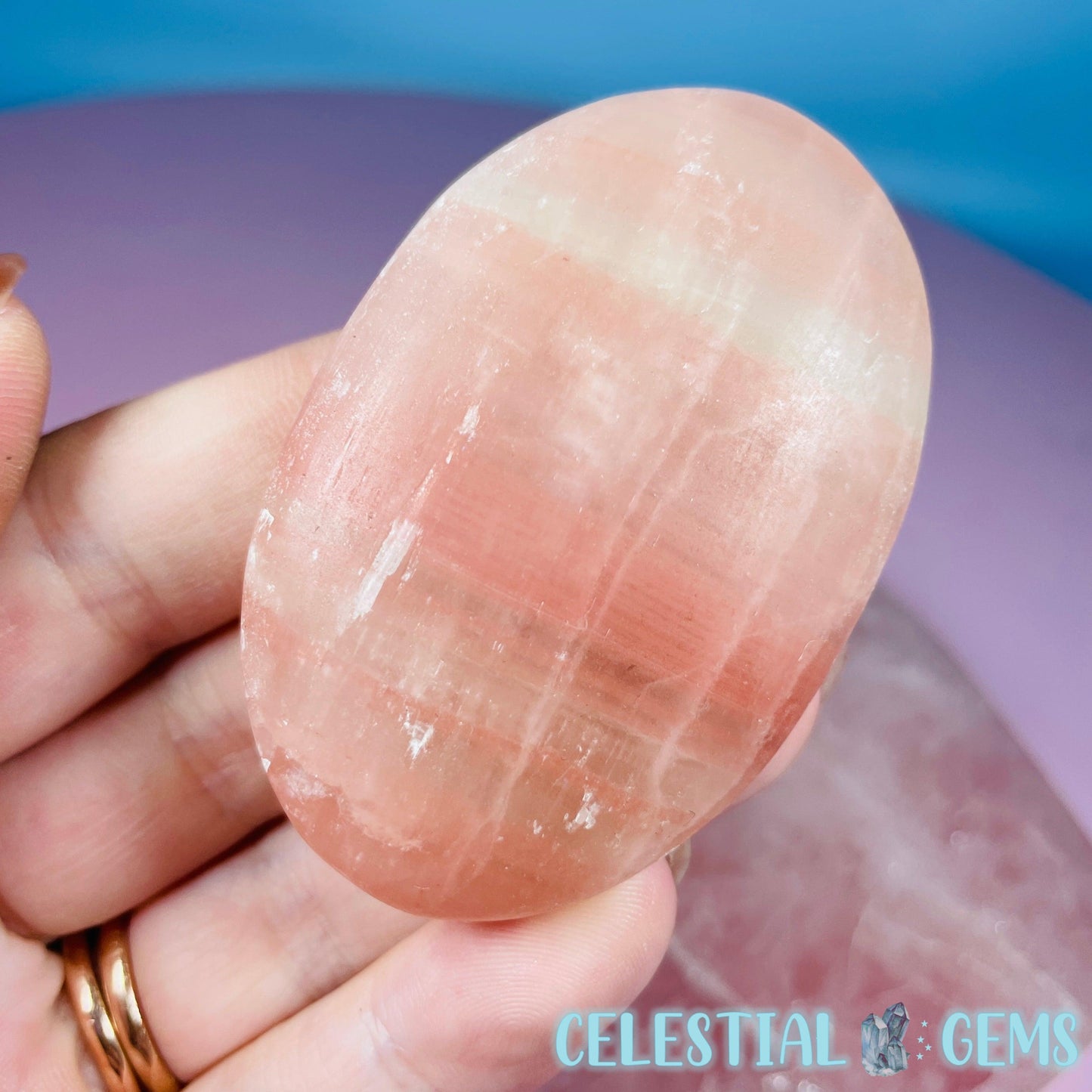 Rose Calcite Palmstone