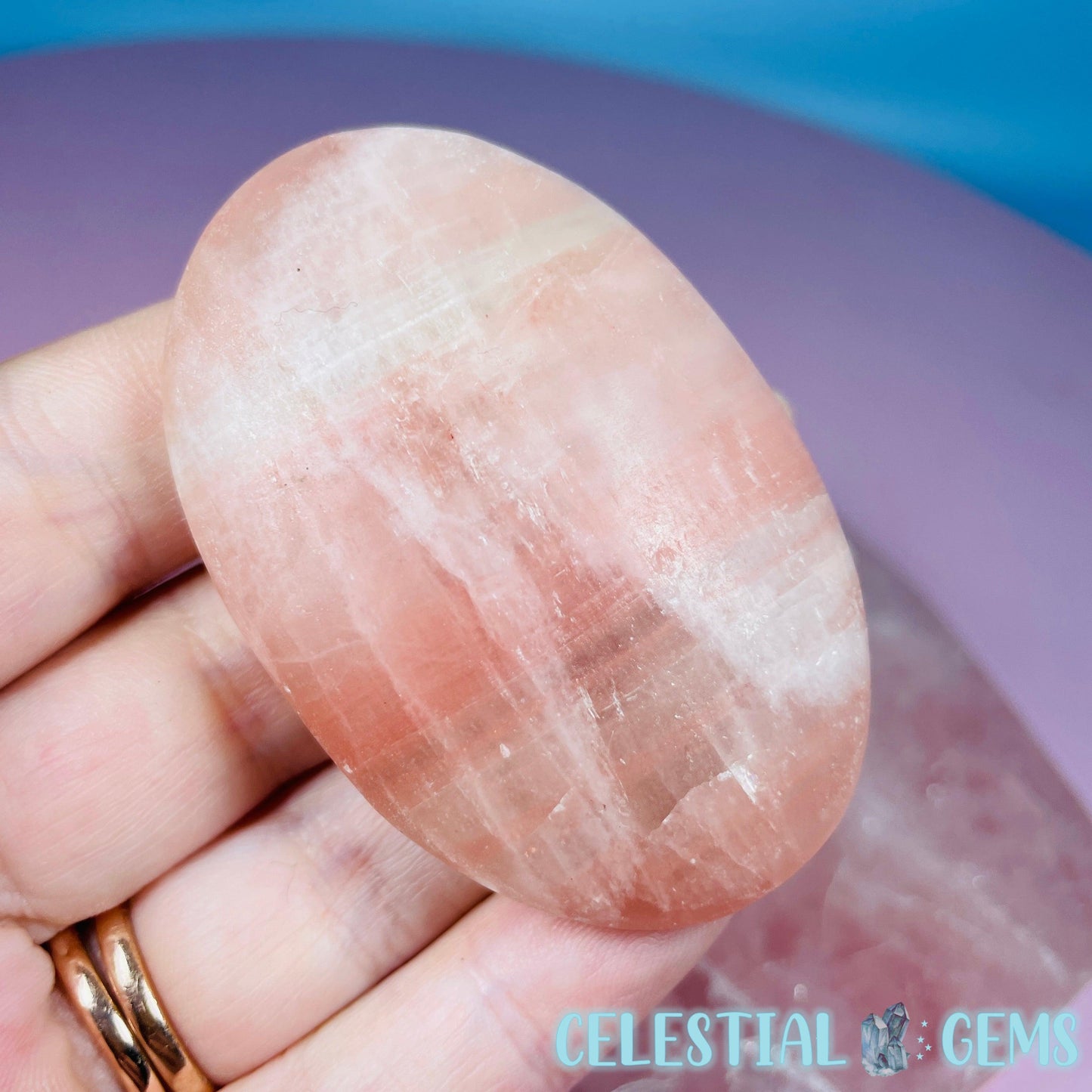 Rose Calcite Palmstone