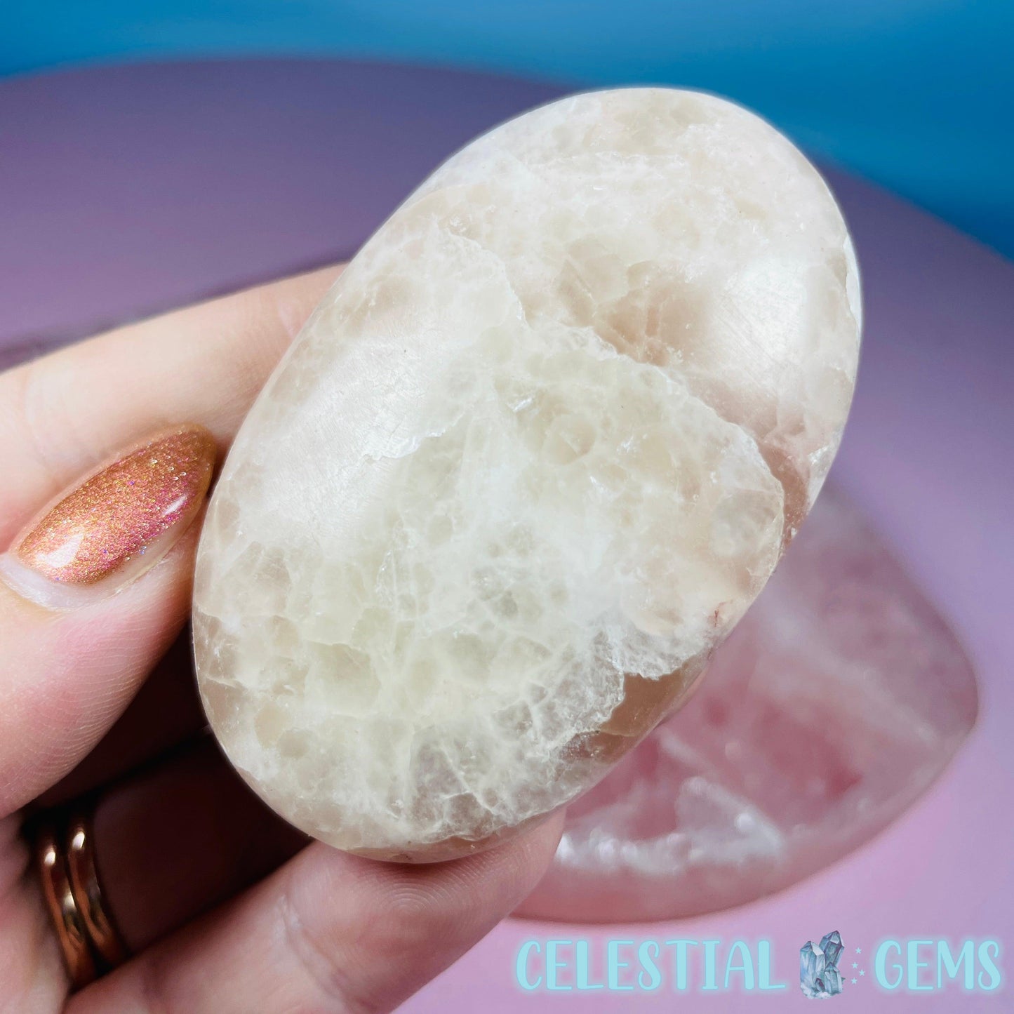 Rose Calcite Palmstone