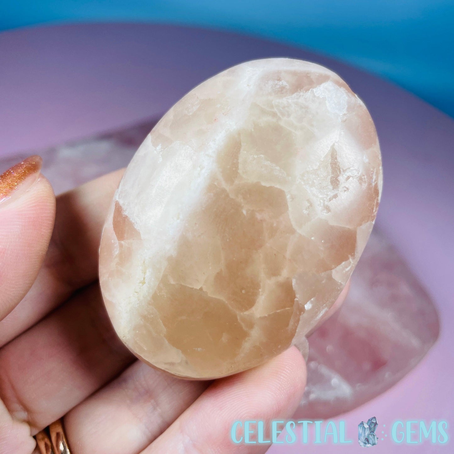 Rose Calcite Palmstone