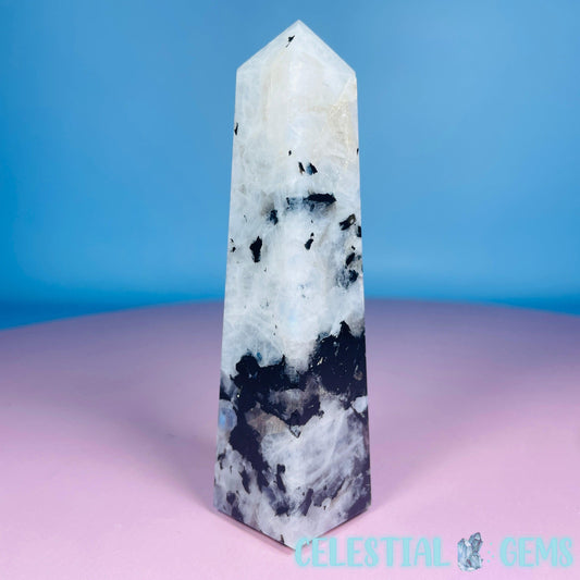 Rainbow Moonstone Medium Obelisk Tower