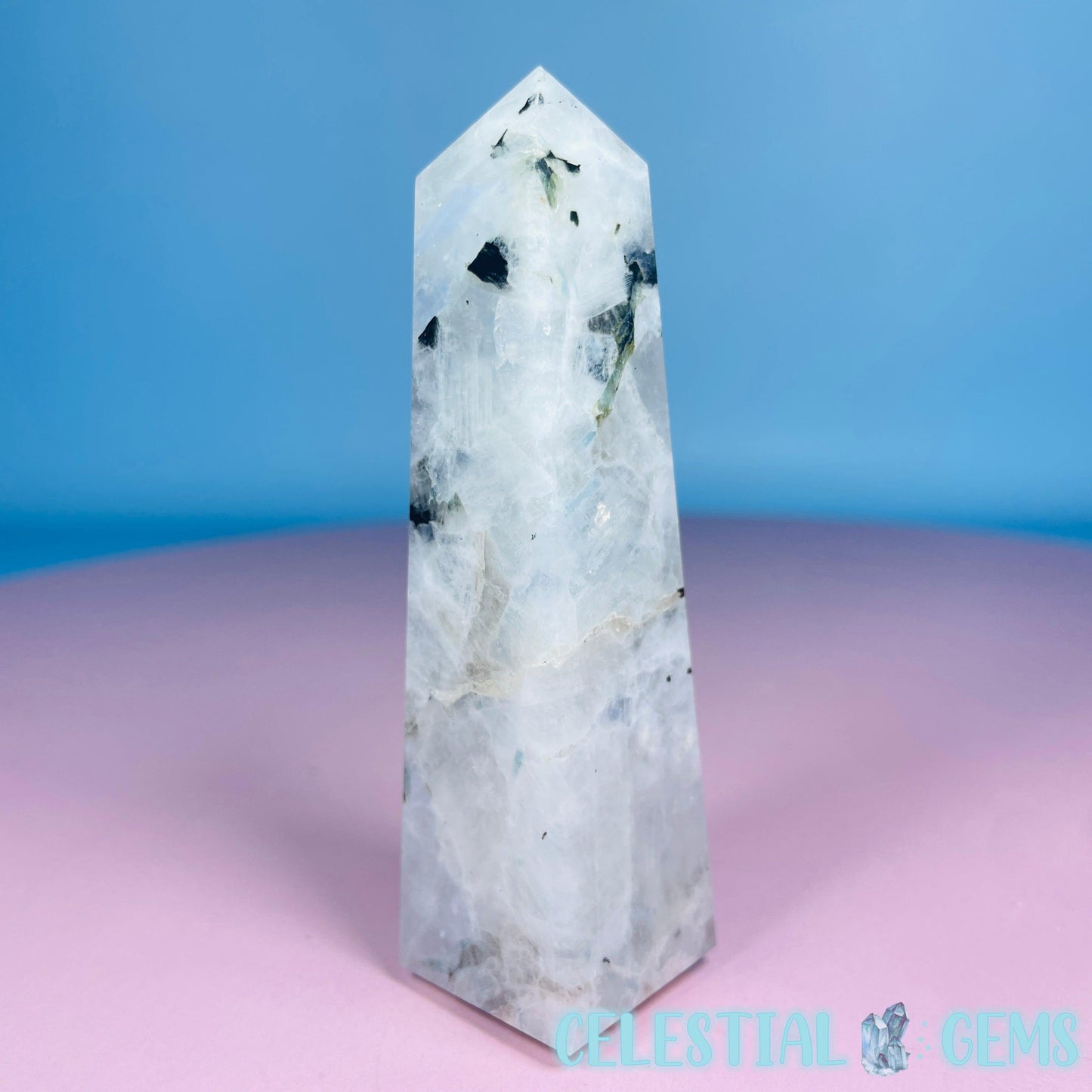 Rainbow Moonstone Small Obelisk Tower