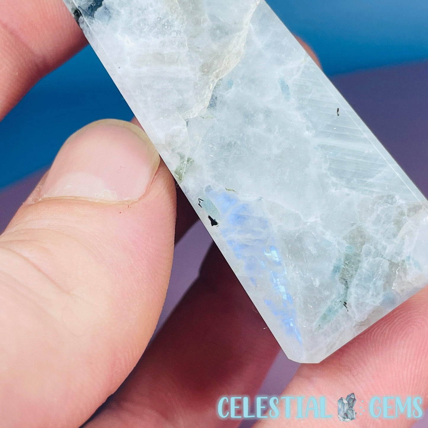 Rainbow Moonstone Small Obelisk Tower