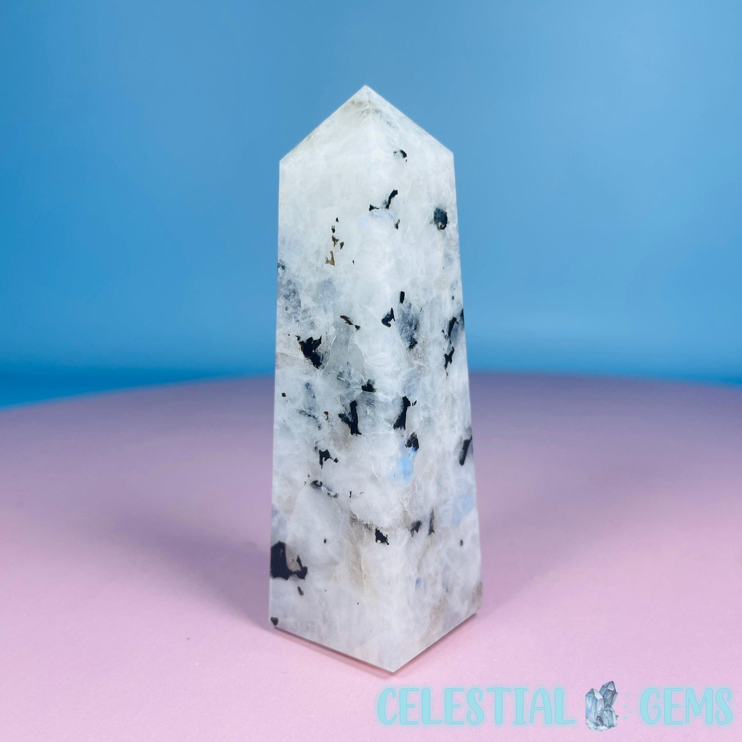 Rainbow Moonstone Small Obelisk Tower