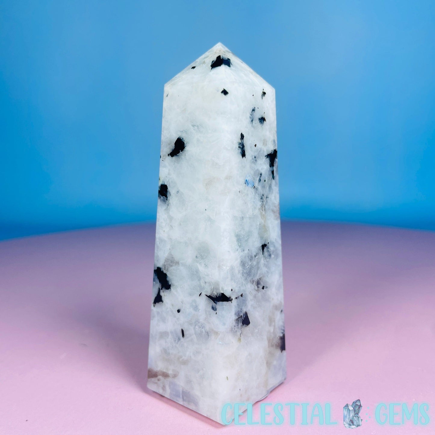 Rainbow Moonstone Small Obelisk Tower