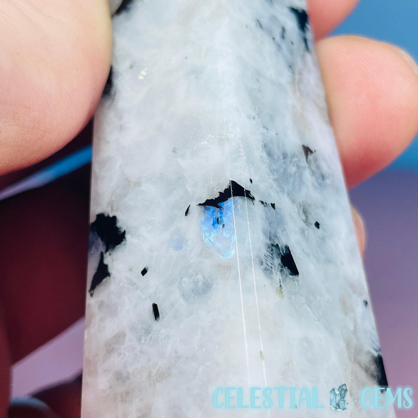 Rainbow Moonstone Small Obelisk Tower