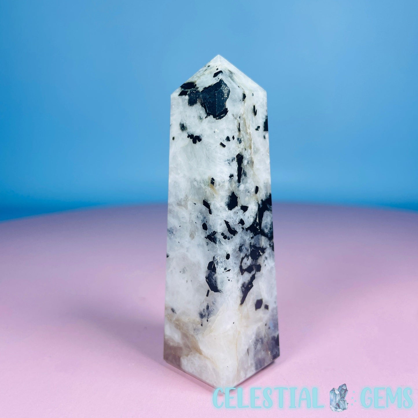 Rainbow Moonstone Small Obelisk Tower