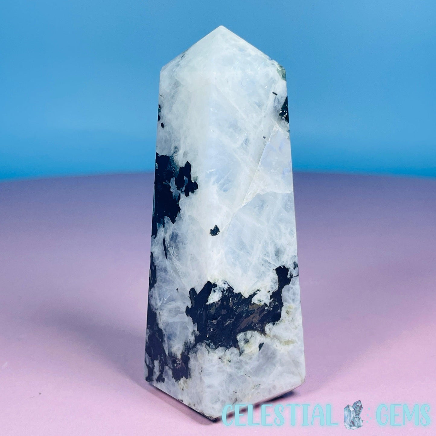 Rainbow Moonstone Small Obelisk Tower