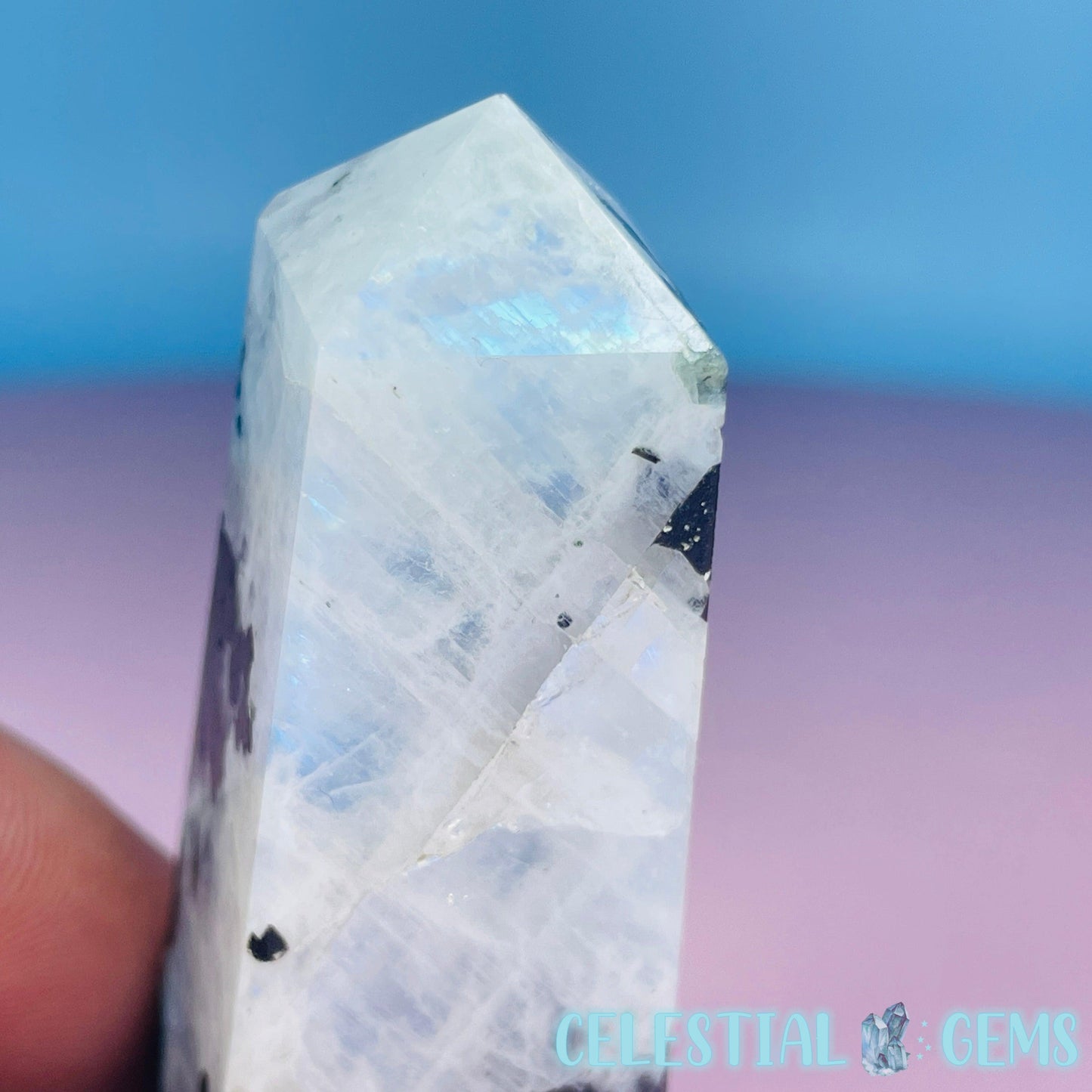 Rainbow Moonstone Small Obelisk Tower