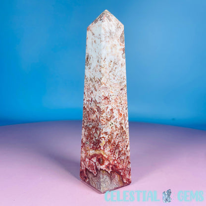 Rosetta Lace Agate Small Obelisk Tower