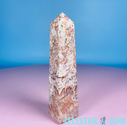 Rosetta Lace Agate Small Obelisk Tower