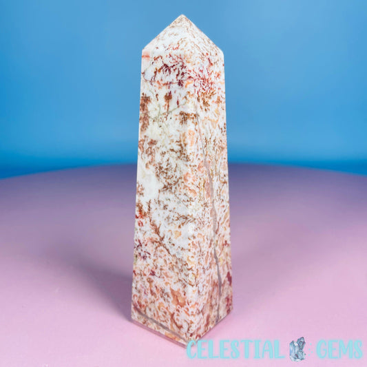 Rosetta Lace Agate Small Obelisk Tower