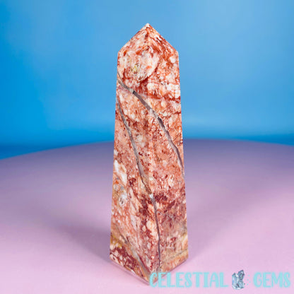 Rosetta Lace Agate Small Obelisk Tower