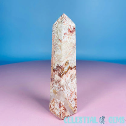 Rosetta Lace Agate Small Obelisk Tower