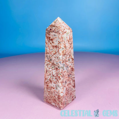 Rosetta Lace Agate Small Obelisk Tower