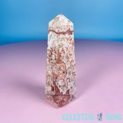 Rosetta Lace Agate Small Obelisk Tower